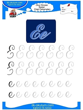 Çocuklar İçin Sesler Çizgi Çalışmaları Çalışma Sayfaları 